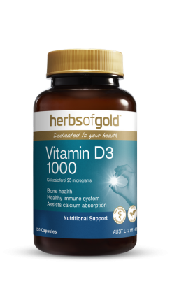 Herbs of Gold Vitamin D3 1000 120 Capsules