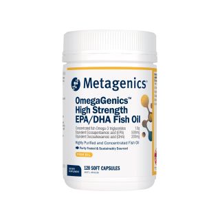 Metagenics OmegaGenics High Strength EPA/DHA Fish Oil 120 Soft Capsules