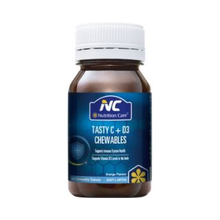 Nutrition Care Tasty C + D3 Chewables Orange Flavour 60 Tablets