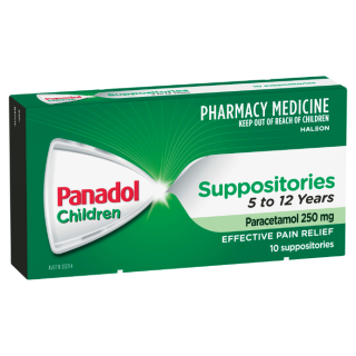 Panadol Children Suppositories 5-12 Years 250mg 10 Pack