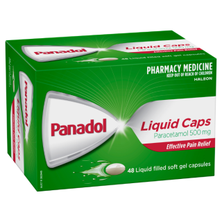 Panadol Liquid Caps Paracetamol 500mg 48 Capsules