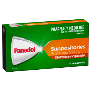 Panadol Suppositories Paracetamol 500mg 10 Suppositories