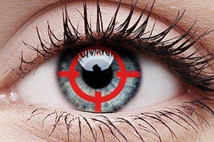ColourVUE Crazy Lens Red Target Contact Lens