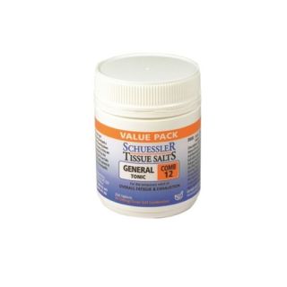 Schuessler Tissue Salts Comb 12 General Tonic 250 Tablets