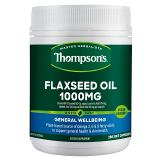Thompson's Flaxseed Oil 1000mg 200 Capsules