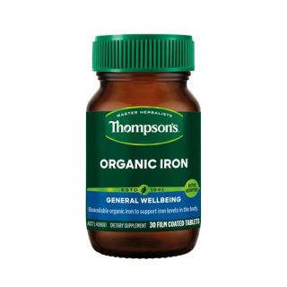 Thompson's Organic Iron 24mg 30 Tablets