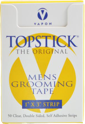 Vapon Topstick - The Original Men's Grooming Tape - 50 Count 1/2 x 3