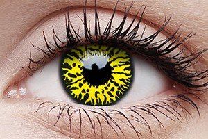 ColourVUE Crazy Lens Yellow Eclipse Contact Lens