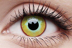 ColourVUE Crazy Lens Yellow Plague Contact Lens