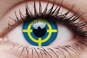 ColourVUE Crazy Lens Yellow Target Contact Lens
